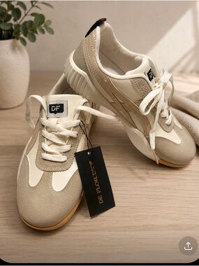 De Florlex DF Neutral Beige & Cream Women's Fashion Sneakers